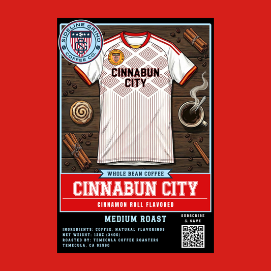 CINNABUN CITY - FLAVORED COFFEE - 12 OZ. & 2 LB.