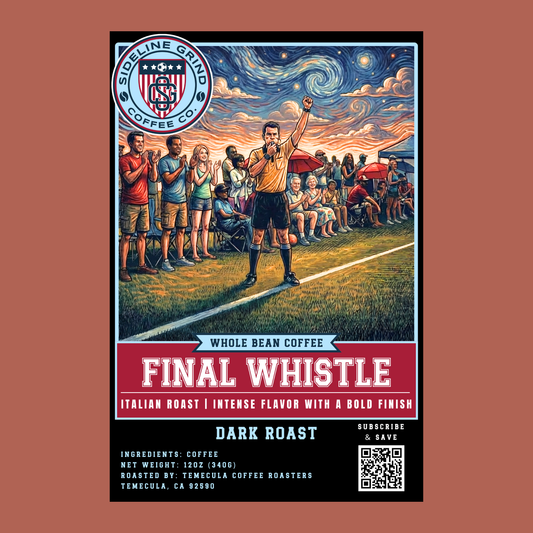 FINAL WHISTLE - COFFEE BLEND - 12 OZ. & 2 LB.