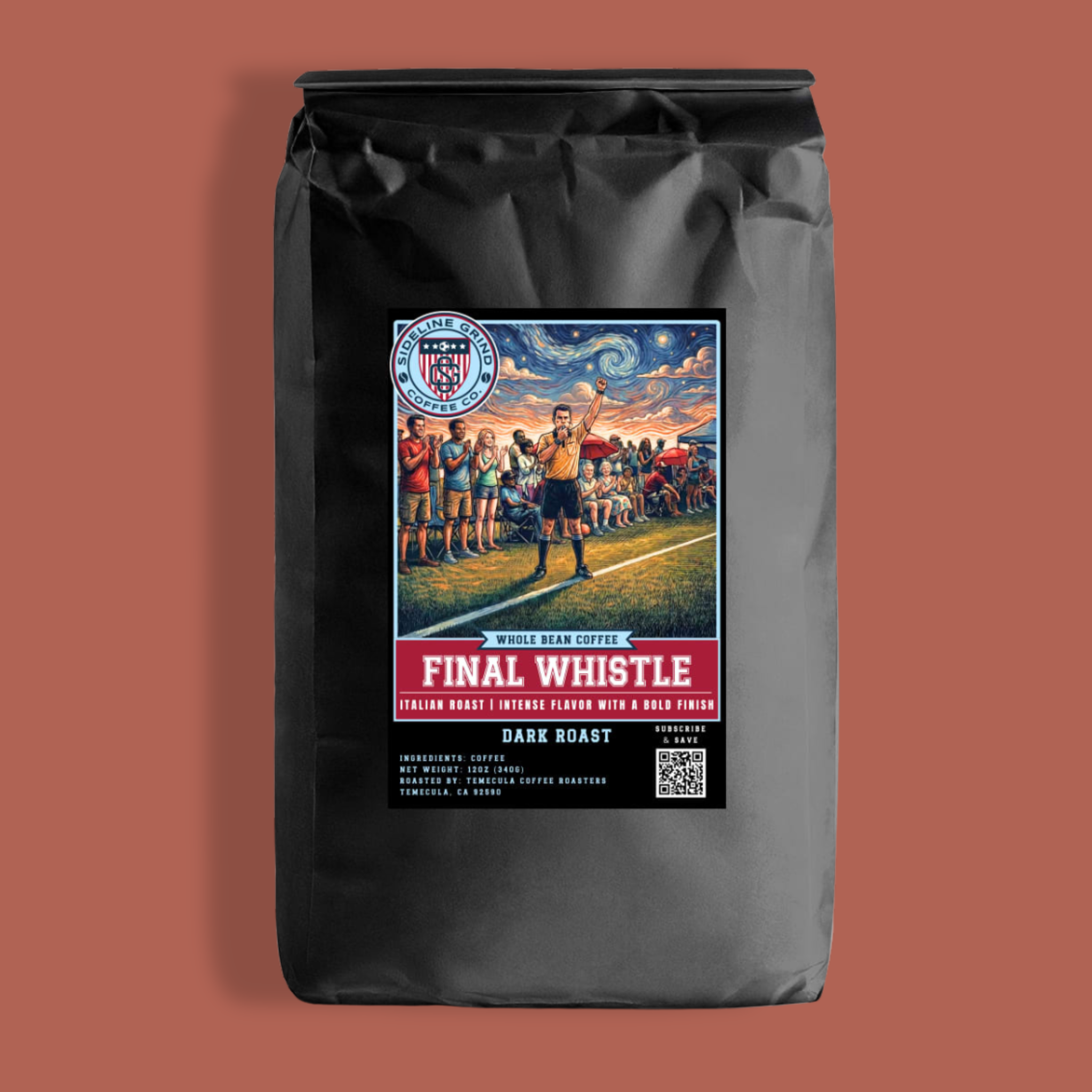FINAL WHISTLE - COFFEE BLEND - 12 OZ. & 2 LB.
